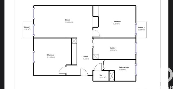 Appartement à vendre 3 pièces 55 m² Le Bourget