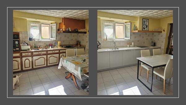 Maison mitoyenne 250 m² , jardin , 2 garages + carport, , 7 chambres, centre-ville Corcieux