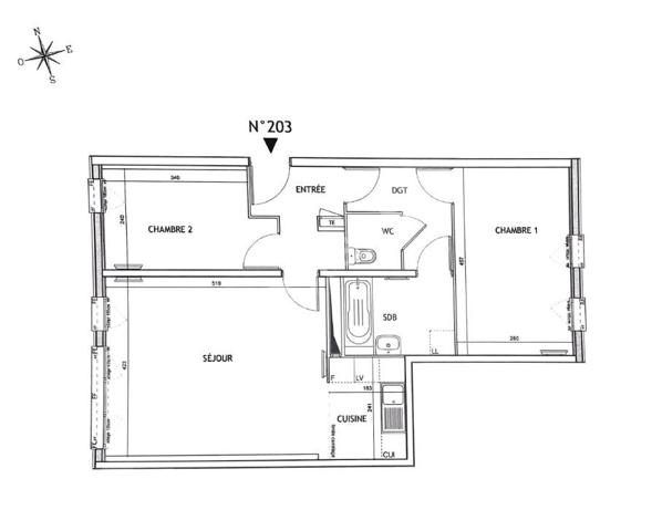 MONTREUIL LIMITE FONTENAY, 3 PIECES RECENT LUMINEUX .