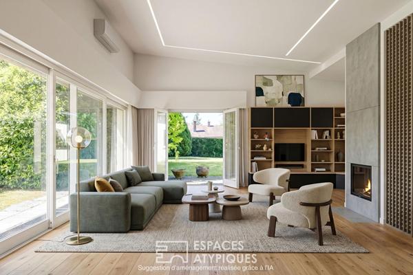 Maison d’architecte esprit Mid-Century à rénover et son jardin arboré