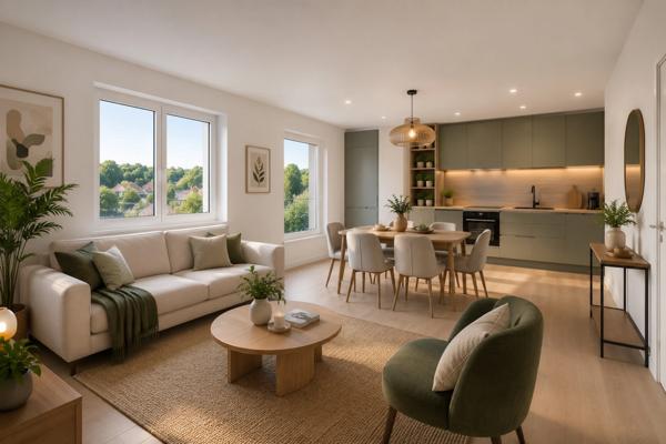 Senlis (60) – T3 de 65 m² avec balcon et 2 parkings en sous-sol