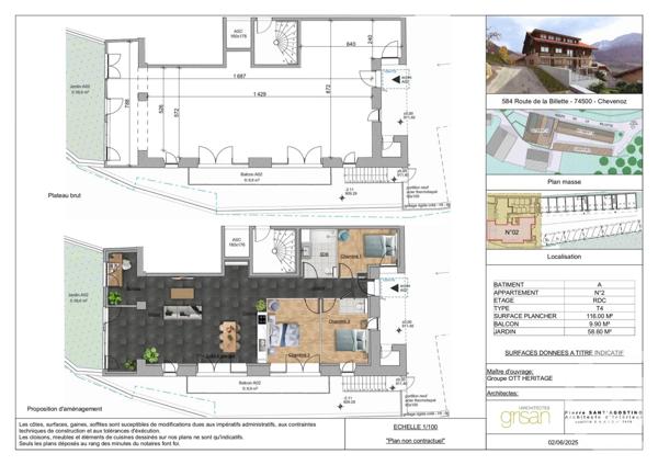 Appartement F4 à vendre  4 pièces - 116 m2 CHEVENOZ - 74