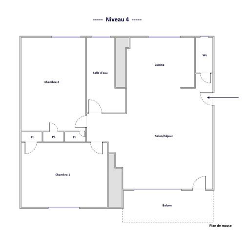 Appartement T3 avec balcon et cave - Villeurbanne Gratte-Ciel