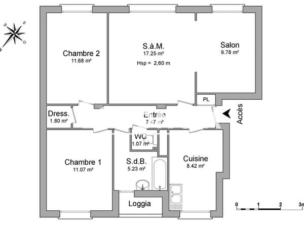 Location Appartement 4 pièces 73.77 m² - 17 SQUARE LEON BOURGEOIS Rennes 35000