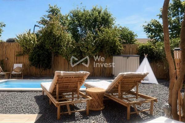 Mèze — Maison familiale 5p. 95m², piscine, double terrasse, parking