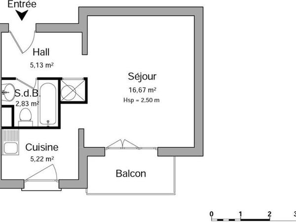 Location Studio 29.9 m² - RUE MARECHAL FOCH Saint Avold 57500