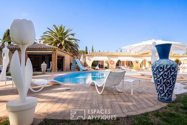 Mas de caractère entre mer et montagne avec hébergements indépendants et espace bien-être