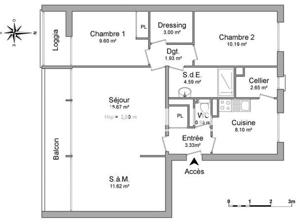 Location Appartement 4 pièces 74.63 m² - 35 RUE DE BEL AIR La Rochelle 17000