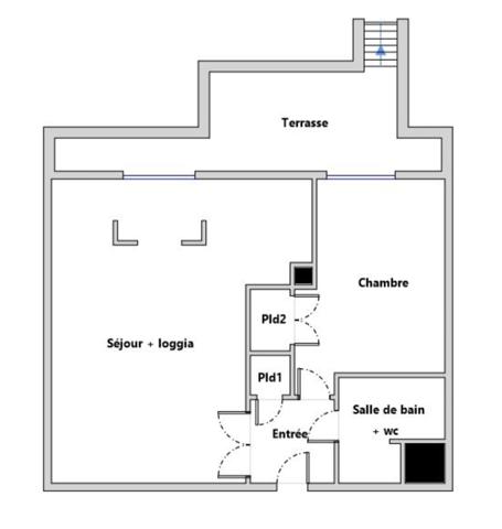 Versailles (78000) T2 refait à neuf avec jardin privatif - Résidence séniors - Versailles Château