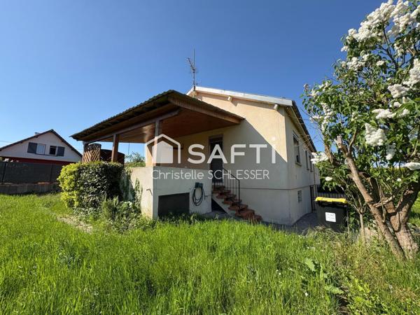 Maison sur sous-sol avec 3 chambres et un accès terrasse et jardin