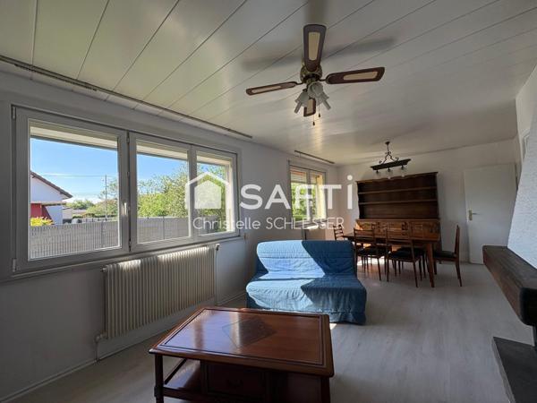 Maison sur sous-sol avec 3 chambres et un accès terrasse et jardin