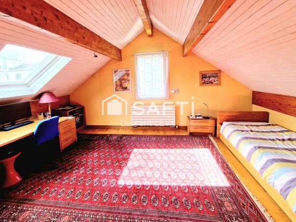 Maison  6 p, 4 chambres, terrasses, garage, jardin