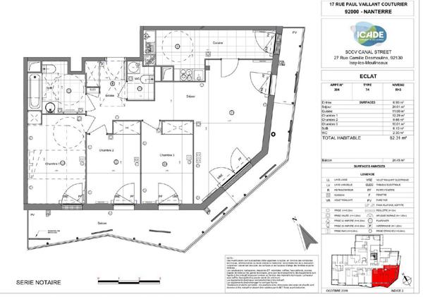 NANTERRE ? Appartement 4 pièces familial avec balcon