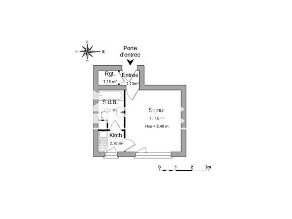 Location Studio 21.14 m² - 12 RUE JEAN HENRI SCHNITZLER Strasbourg 67000