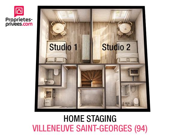 1 Lot 28M2 - 2 Appartements de 14M2 - 94190 - VILLENEUVE- SAINT-GEORGES