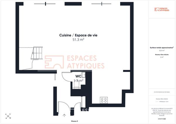 Appartement attique lumineux