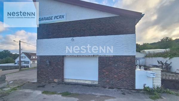 Investisseurs ou professionnel : Garage, Hangar, bureau, Secteur de DESVRES 480 m2 ( hauteur de 5m20 à 8m20)  + 80m2 de bureaux+ Terrain constructible+ un appartement T4 de 90m2 loué 700 euros