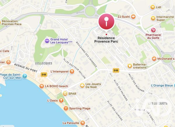 Studio à vendre 27 m² Saint-Cyr-sur-Mer