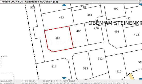 Découvrez ce beau terrain viabilisé de 6,46 ares situé à Houssen, dans un nouveau lotissement à taille humaine, offrant un environnement calme et agréable.

Idéalement situé à seulement 5 minutes de Colmar, ce terrain bénéficie d’un emplacement recherché, alliant tranquillité de la campagne et proximité immédiate de toutes les commodités : commerces, écoles, axes routiers et services.

Les atouts du bien :
✔ Terrain viabilisé
✔ Nouveau lotissement récent
✔ Environnement calme et résidentiel
✔ À 5 minutes de Colmar
✔ Proche de toutes commodités
✔ Cadre idéal pour concrétiser votre projet de construction

Une belle opportunité pour construire votre future maison dans un secteur prisé.

Pour plus d’informations ou organiser une visite, contactez-moi dès maintenant.