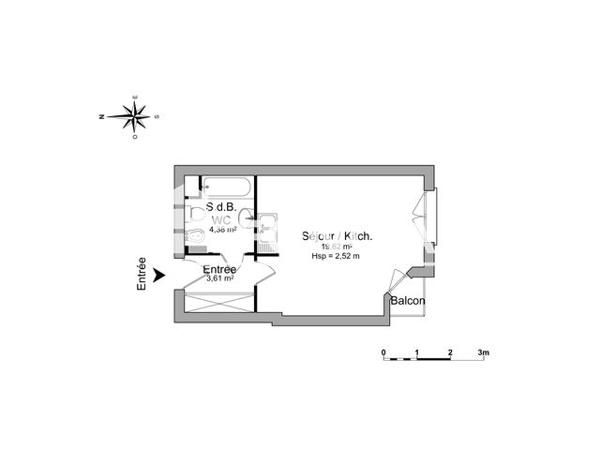 Location Studio 27.51 m² - 148 AVENUE DE LA CALIFORNIE Nice 06200