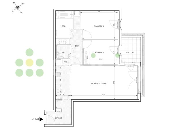 Appartement 3 pièces - 74 m² Bien prestige