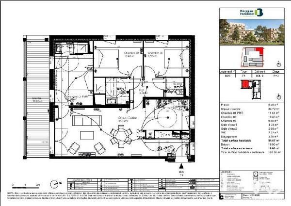 Appartement (neuf) à vendre 4 pièces 83 m² Bordeaux
