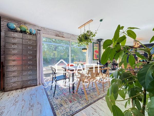 Maison bois – 3 chambres + bureau – Piscine – Grand garage – Lavaur