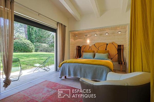 Villa d’architecte de plain-pied, appartements indépendants