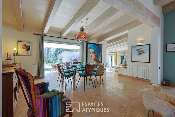 Villa d’architecte de plain-pied, appartements indépendants
