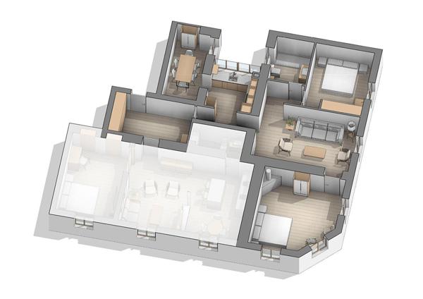 Bayonne centre-appartement T6 de 150m²-avec ascenseur au dernière étage, vue exceptionnelle dégagé sur l'Adour, plus une chambre indépendante de 19m².