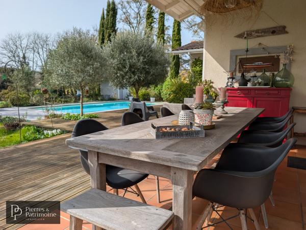 Nérac (47600) Villa de plain-pied avec piscine, dépendance sur un terrain de 8500m² à Nérac