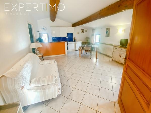 Bonnieux (84480) Appartement 45m2 avec terrasse et vue sur Bonnieux, copropriété avec piscine et parking privé.