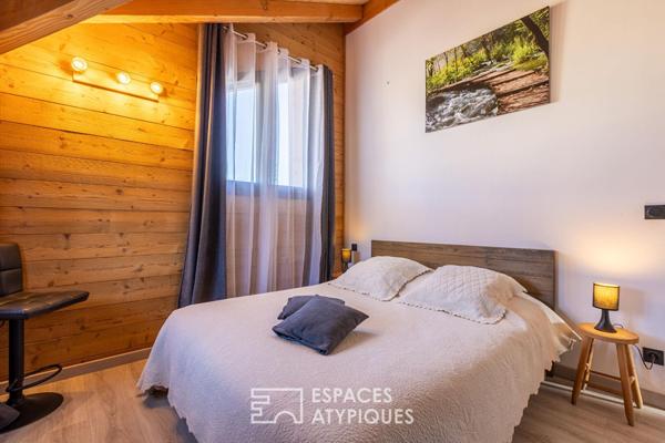 Chalet en bois massif avec vue imprenable