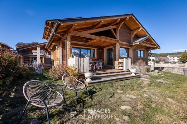Chalet en bois massif avec vue imprenable