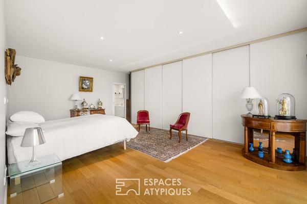 Toit-terrasse avec grandes terrasses et vue imprenable sur Lyon dans une résidence de standing