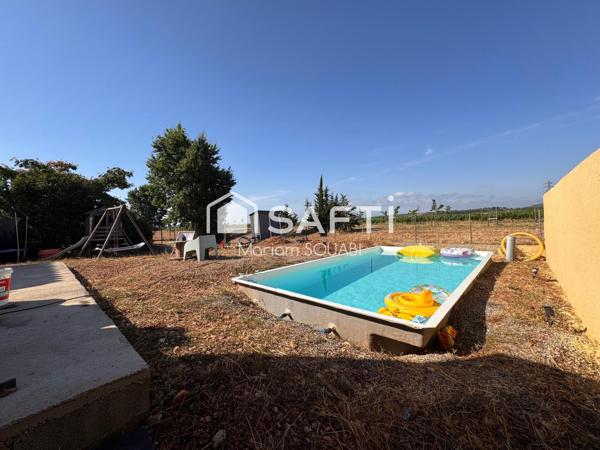 Villa d'environ 109m², parcelle 499m² vue sur vignes