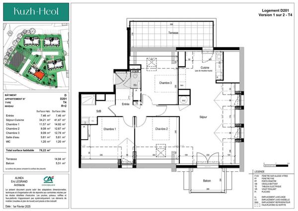 ARZON Appartement 4 pièces 78 m²