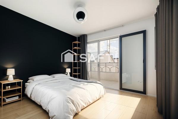 Deux balcons pour un deux pièces, bien rare !