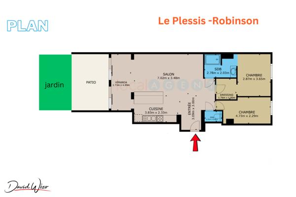 Appartement à vendre 3 pièces 75 m² Le Plessis-Robinson