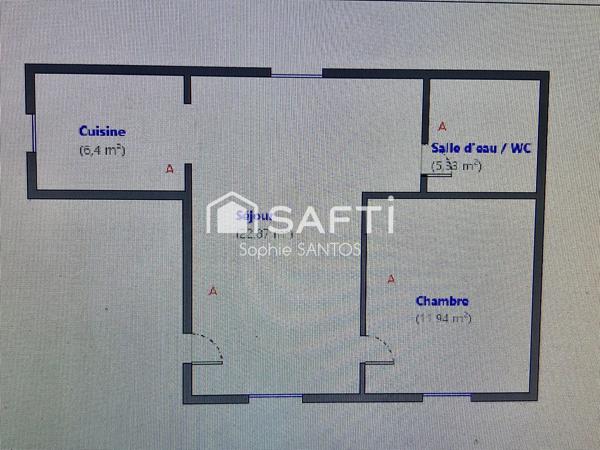 2 pièces - 47 m2 - à 11 minutes à pied du RER A