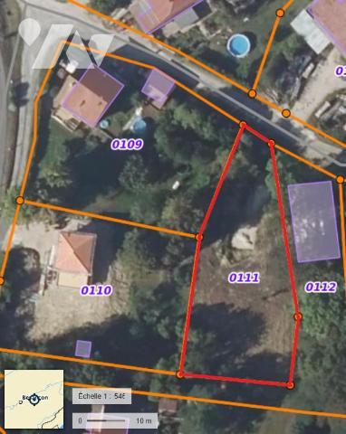 Glamondans (25360) : Terrain à bâtir, 1418 m².