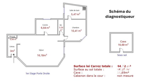 Appartement à vendre 2 pièces 45 m² Asnières-sur-Seine