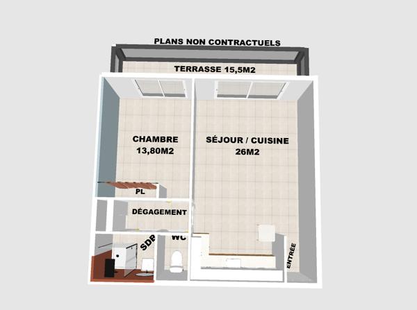 Appartement
         2 pièces
        - 48 m² Exclusivité 149 500 € *