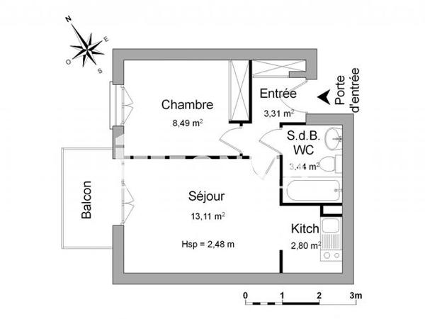 Location Appartement 2 pièces 31.15 m² - 1 RUE DE LA SOMME Mantes La Jolie 78200