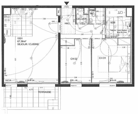 Appartement à vendre 3 pièces 67 m² La Madeleine