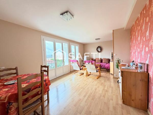 Appartement T3, au 3ème étage avec garage + cave