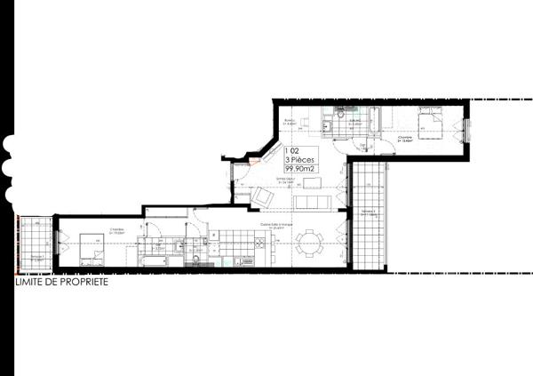Appartement 3 pièces 100m2 VEFA Avenue Gabriel Péri