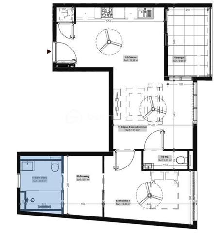 Appartement de 55,95 m²