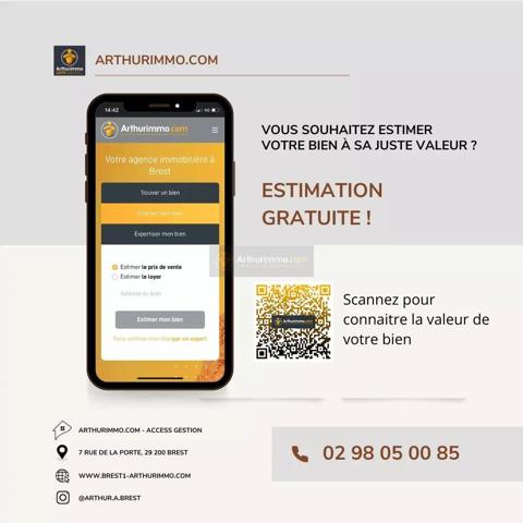 Vente                                                      Appartement
                        
                     5 pièces                      85 m2                     à Brest