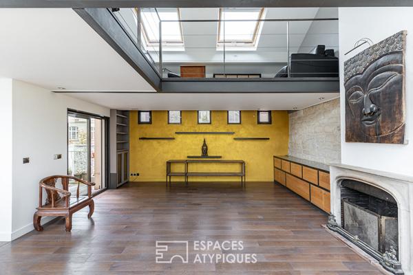 Duplex sur le toit avec verrière panoramique et terrasses – Quartier Croulebarbe